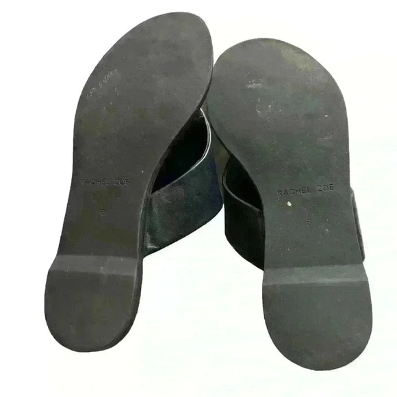 Rachel Zoe Leather Sandals‎ Black And Gold Tassel Size 6 - Picture 5 of 5